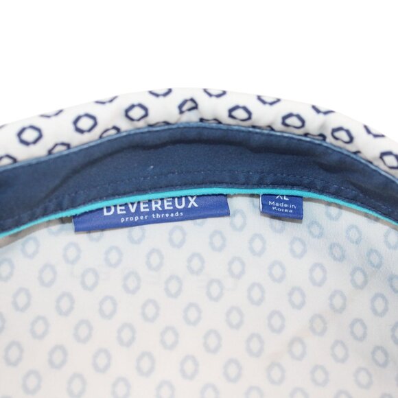 Devereux Performance Mens XL Golf Polo Shirt Blue White Geometric Print - Picture 9 of 11